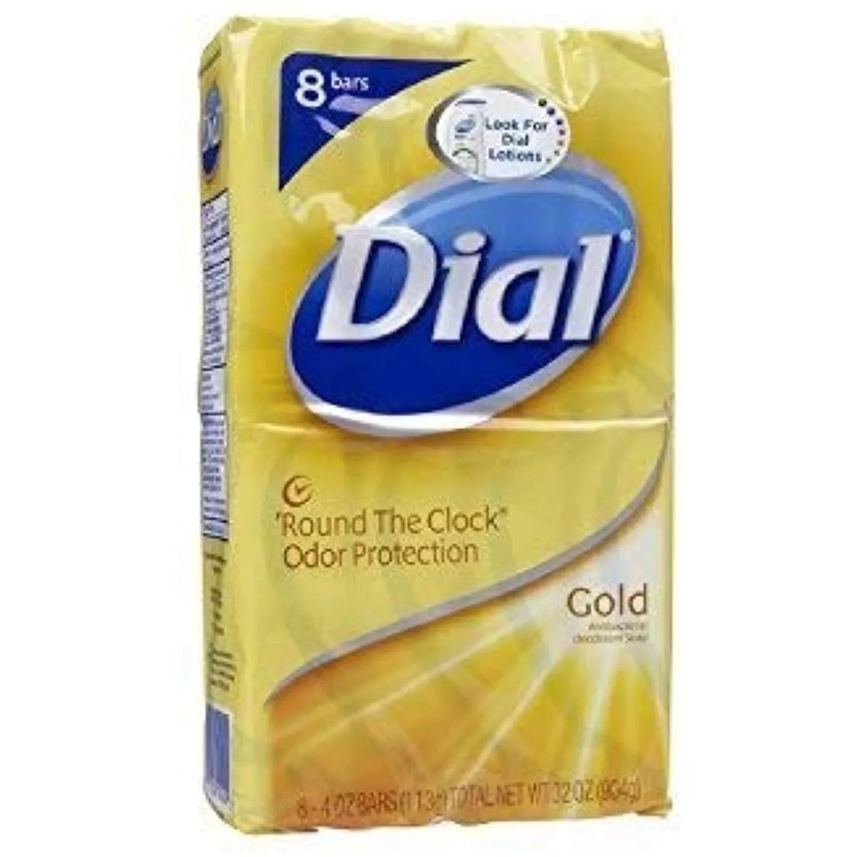 Dial Gold Clean Rinsing, Non-Drying Deodorant Antibacterial Bar Soap (8 Bars) 32 oz 3 Pack