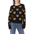 Moschino Ladies Fantasia Black Teddy Bear-Print Wool Jumper, Brand Size 38 (US Size 4)