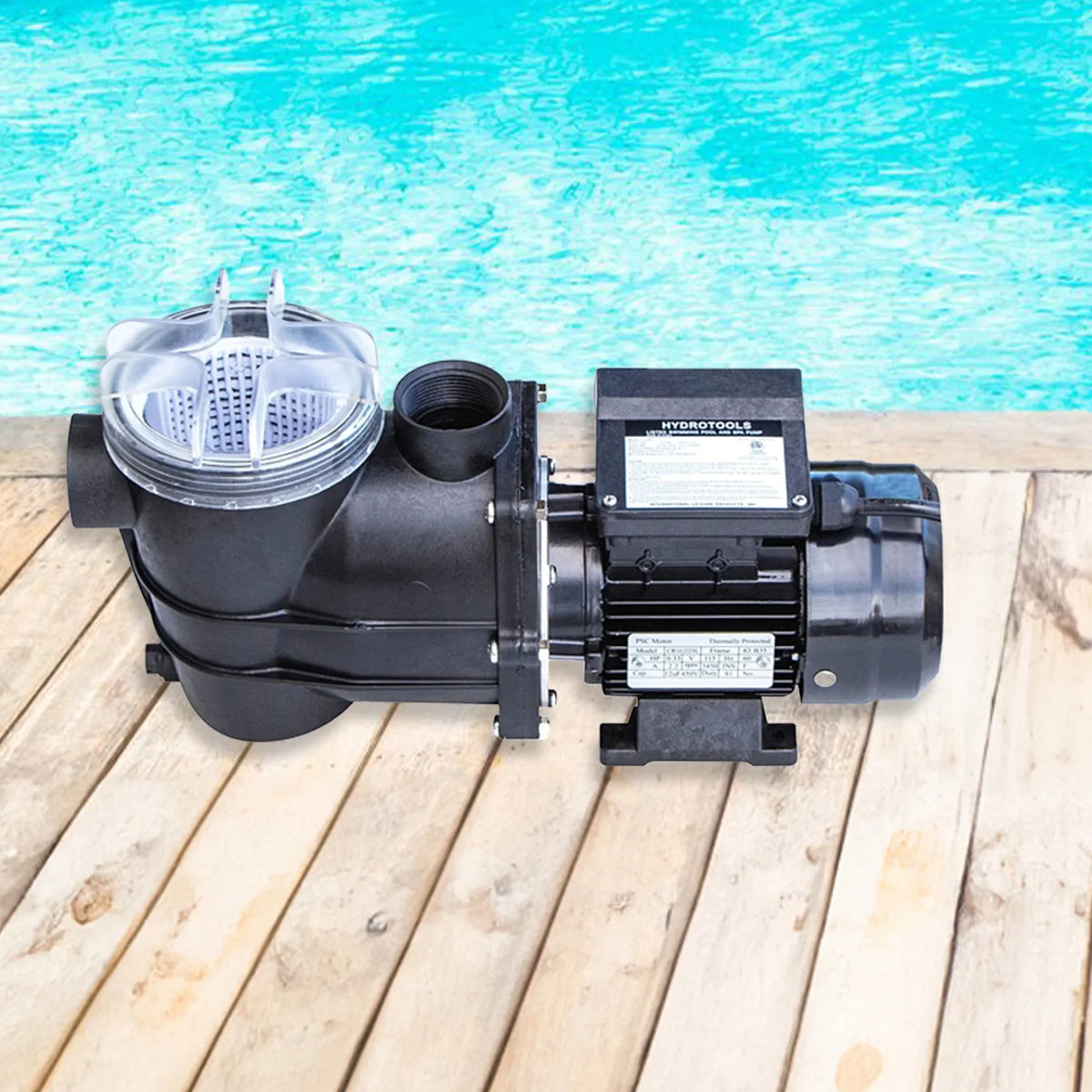 HYDROTOOLS By SWIMLINE 714061 Hydro-Flo 0.35  (0.45 THP) 2400 GPH ABOVE GROUND Powerful Pool Pump 1 Speed Extra Large Strainer Basket Vertical Discharge 115V Energy Saving Silent Noise DOE Certified