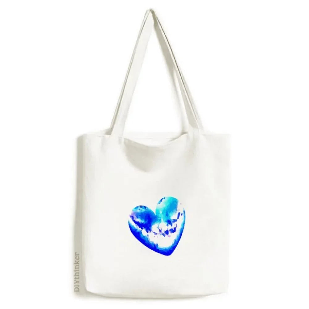 Crystal Transparent Heart Starry Sky Tote Canvas Bag Shopping Satchel Casual Handbag