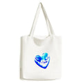 Crystal Transparent Heart Starry Sky Tote Canvas Bag Shopping Satchel Casual Handbag