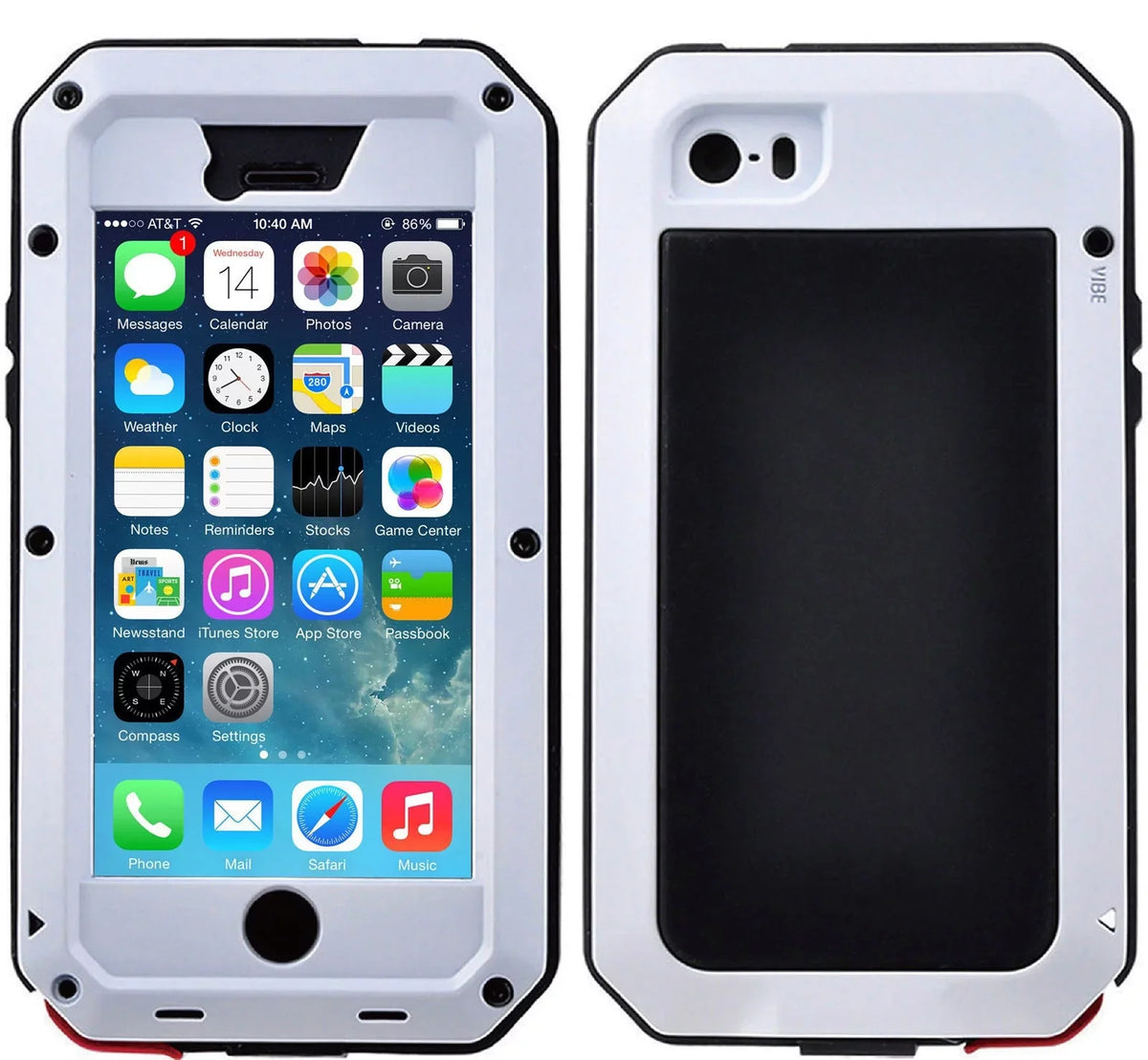 Gorilla Glass Aluminum Metal iPhone 6s Plus Case (White) Heavy Duty Military Grade Shockproof and Scratch immune Protection, Rugged Outdoor Travel
