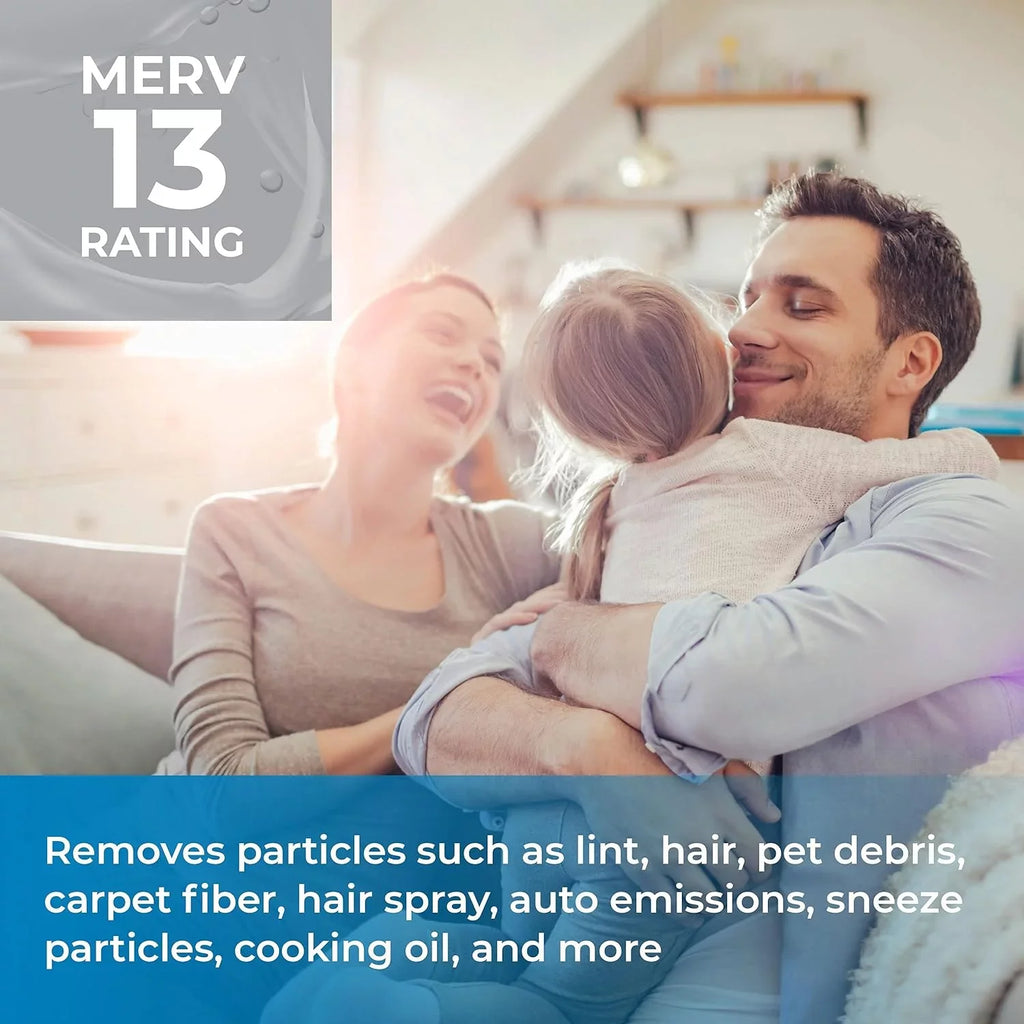 24X24X1 MERV 13 Pleated Air Filters - Made In (6 Pack)