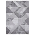 Brighton Madison Geometric Rectangle Area Rug, Gray. Concord Global Trading 80354 3 x 5 ft