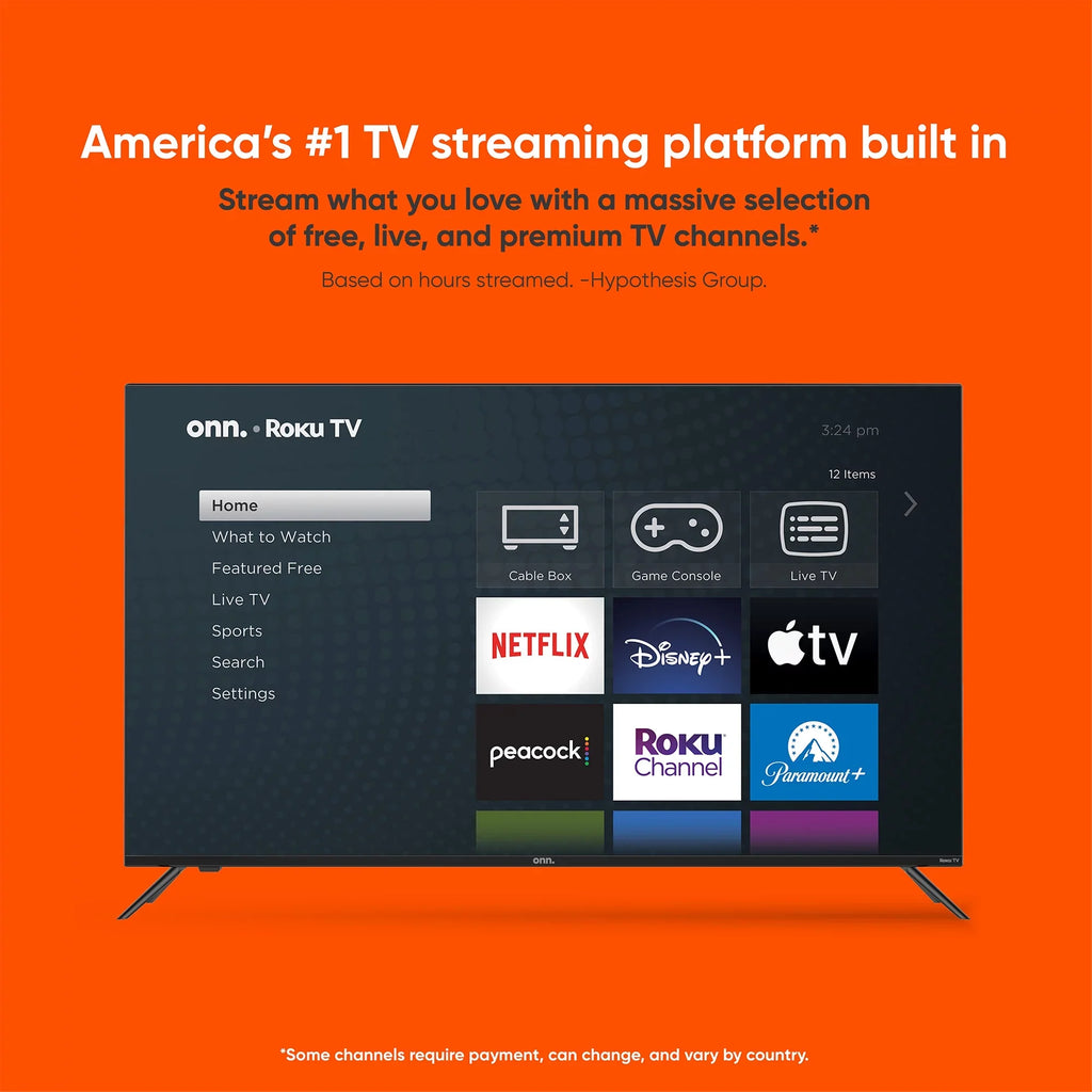 65” QLED 4K UHD (2160p) Roku Smart TV with Dolby Atmos, Dolby Vision, Local Dimming, 120hz Effective Refresh Rate, and HDR (100071705). onn