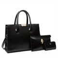MICHROE Vintage Vegan Tote Bag Set  Top Handle Satchel  Women‘s Luxury Handbag  Shoulder Purse & Crossbody Bag