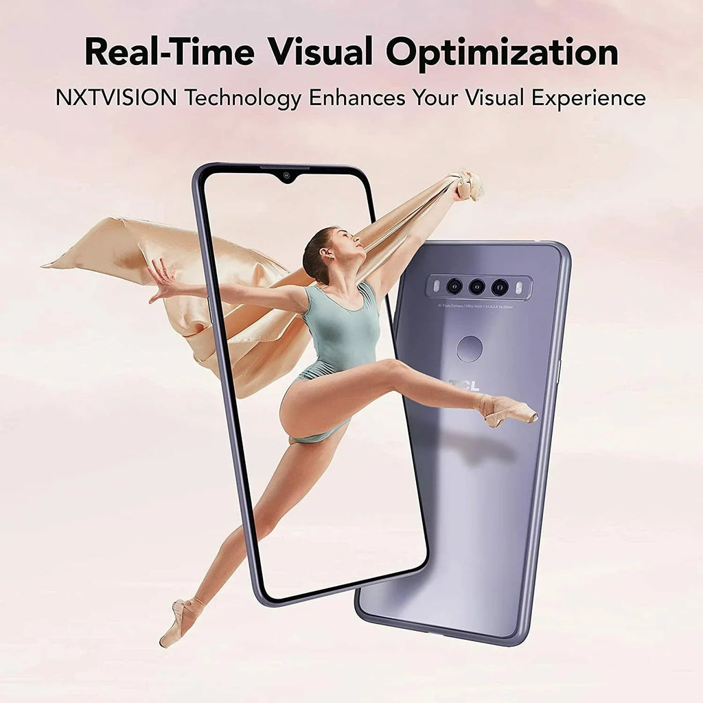 TCL 10 SE Unlocked Android Smartphone, 6.52" V-Notch Display, US Version Cell Phone with 16 MP Rear AI Triple-Camera 4GB RAM + 64GB ROM, 4000mAh Fast Charging Battery, ICY Silver