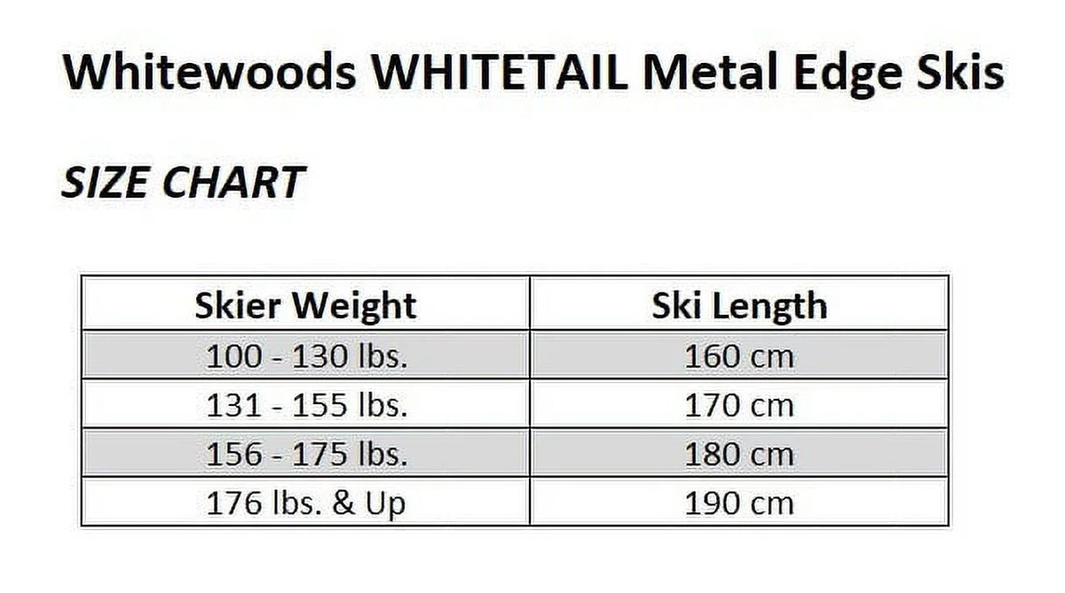Whitewoods WHITETAIL Adult Metal Edge Cross Country Skis, Rottefella NNN Binding