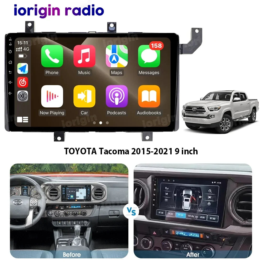 For  Tacoma N300 2016-21 Head Unit Android 13 Radio 4+32GB with Carplay GPS Bluetooth Backup Camera