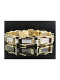 Mens Pave Set 10K White Gold Round Cut Genuine Diamond 8.5 Inch Bracelet 3.1 Ct