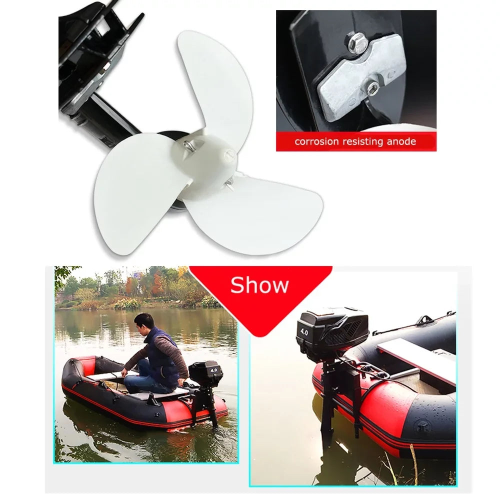 Techtongda 48V 4HP Electric Outboard Trolling Motor Fishing vessel Engine Brushless Motor