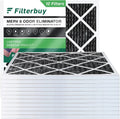 Filterbuy 12x12x1 MERV 8 Odor Eliminator Pleated HVAC AC Furnace Air Filters with Activated Carbon (12-Pack)