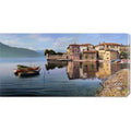 Adriano Galasso 'Paese sul  lago' Stretched Canvas