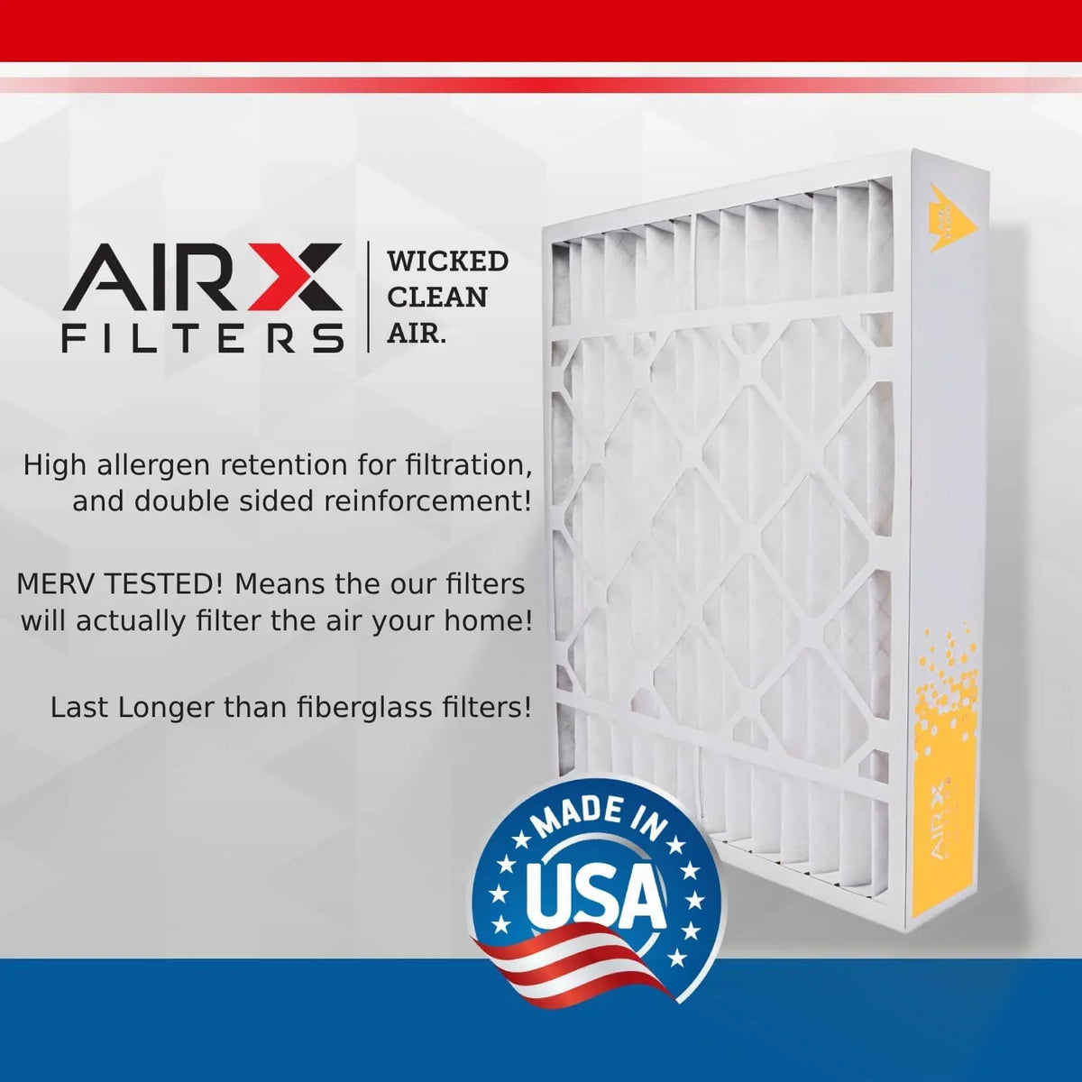 16X25x4 Air Filter MERV 8 matching FC100A1029 EXPXXFIL0016 Furnace Filter 2 Pack