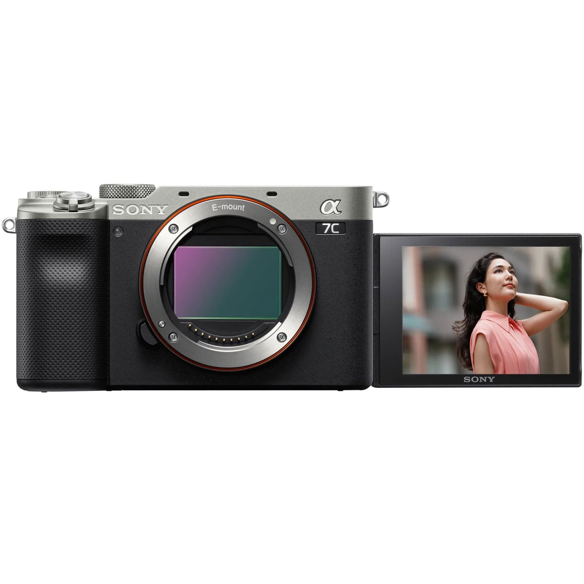 a7C Mirrorless Full Frame Camera Body Silver ILCE-7C/S Bundle with Tamron 70-300mm F4.5-6.3 Di III RXD Lens A047 + Deco Gear Bag + Extra Battery &Dual Charger+ 64GB Card+ Tripod &Kit Accessories
