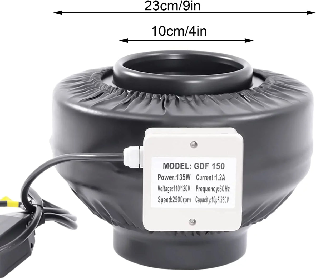 FETCOI Grow Tent Fan 8 Inch Inline Fan Industrial Grade Duct Exhaust Fan Combinable with HEPA Filter & Carbon Filter Powerful Booster Fanwith Speed Controller