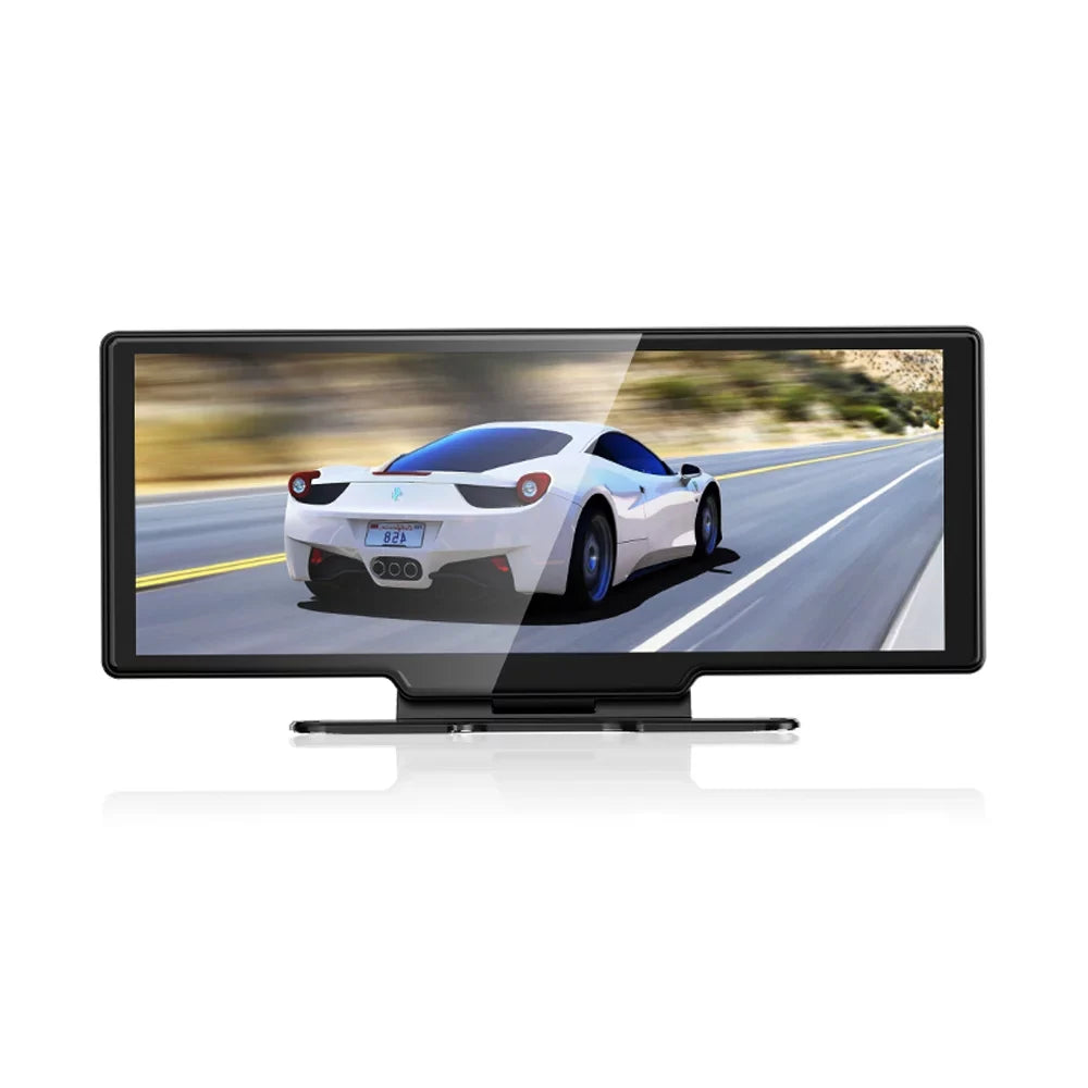Gecheer 4K DVR Dash Camera Front & Rear Driving Recorder with 10.26 Inch Touchscreen for Carplay Android Auto Built-in FM WiFi