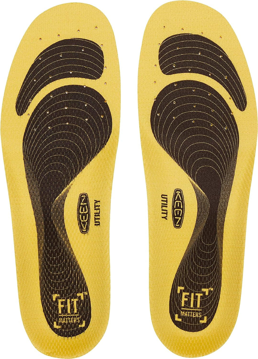 KEEN Utility Mens K-10 Insole Replacement with Heel Pad for Neutral Arch Support in Work Boots Yellow L