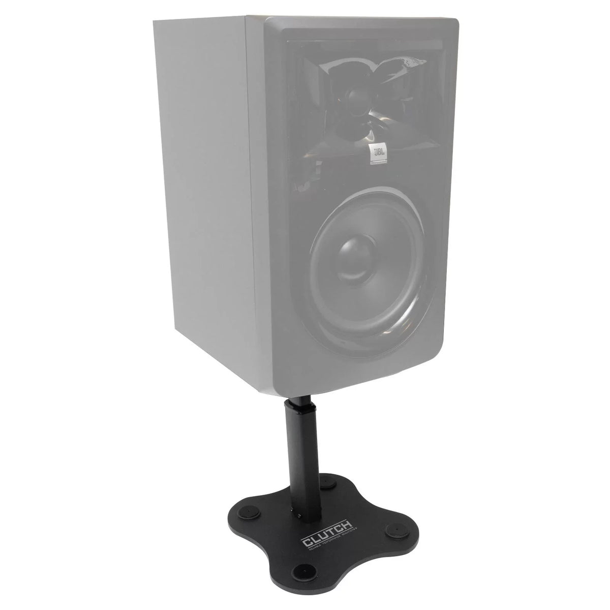 Clutch CL-DMS250 Mighty Series Desktop Studio Monitor Speaker Stands with Blue Pad Trim Kit Package