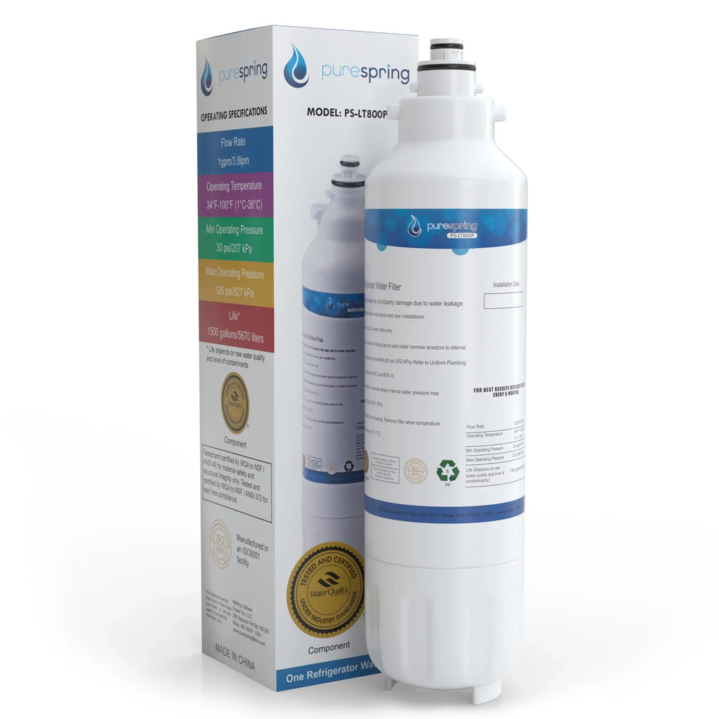 PureSpring NSF 42 Certified Refrigerator moisture Filter, appropriate with  LT800P, LT800PC, ADQ73613401, ADQ73613402, ADQ73613403, Kenmore 9490, 46-9490, 469490 (1 Pack)