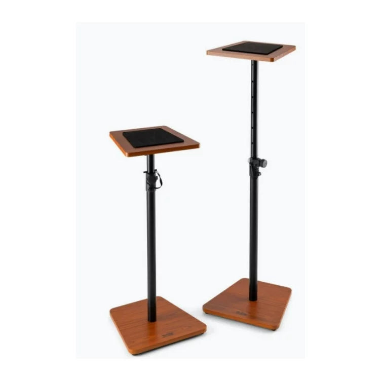 On Stage SMS7500R Wood Studio Height Adjustable Non-Slip Monitor Stands (2-Pack, Rosewood)
