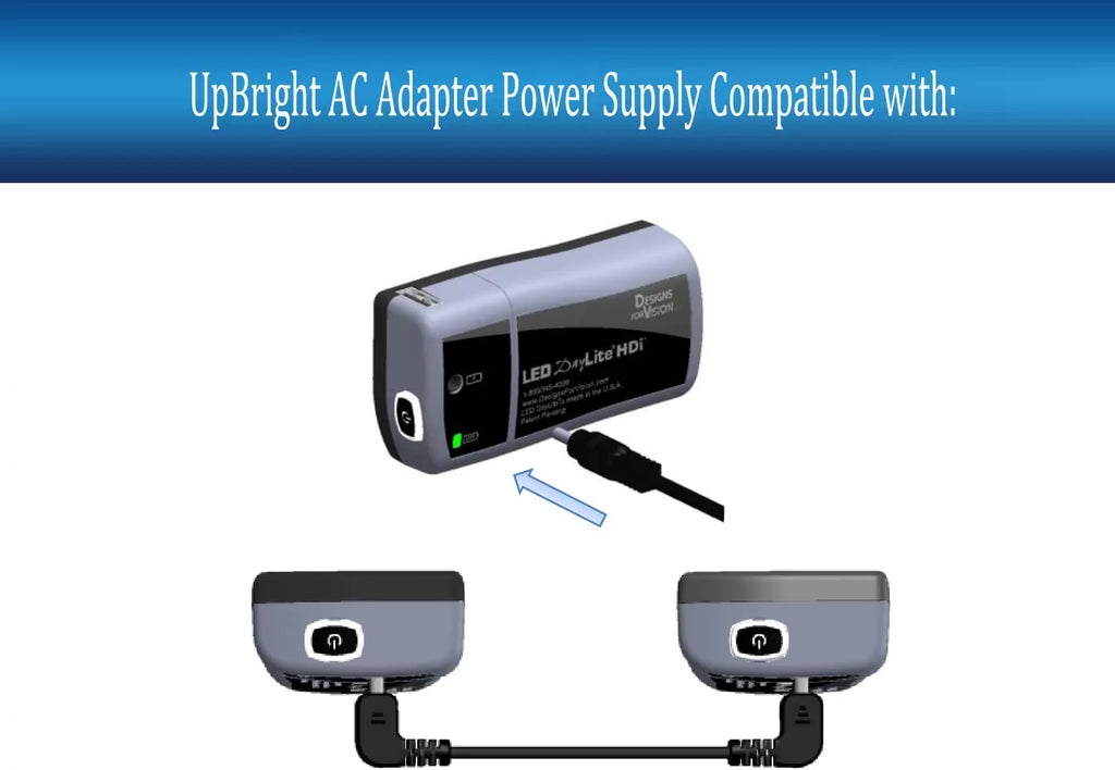 UpBright AC Adapter suitable with Designs for Vision LED Day Lite HDI DayLite DVI-LEDSC DVI-LEDSR DVI-LEDDC 7.4VDC 7.4V Li-Ion Battery Charger 4912-0000-2019 Cell-Con 2240 8.4V DC Power Supply Cord