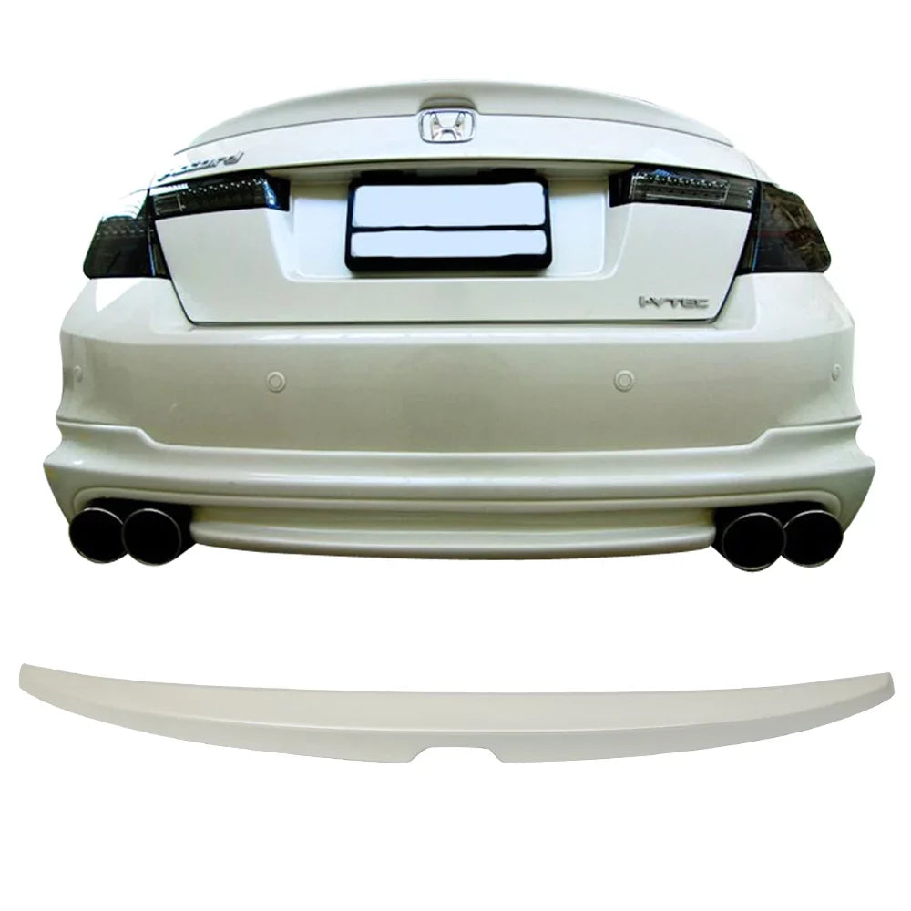 Ikon Motorsports suitable with 08-12 Accord OE Factory Trunk Spoiler Painted #NH603P White Diamond Pearl