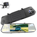 Dash Camera 1080P Mirror Dual Dash Cam Front and Rear, TOGUARD 7" IPS Touch Screen, Infrared Night Vision, Motion Detection, G-Sensor