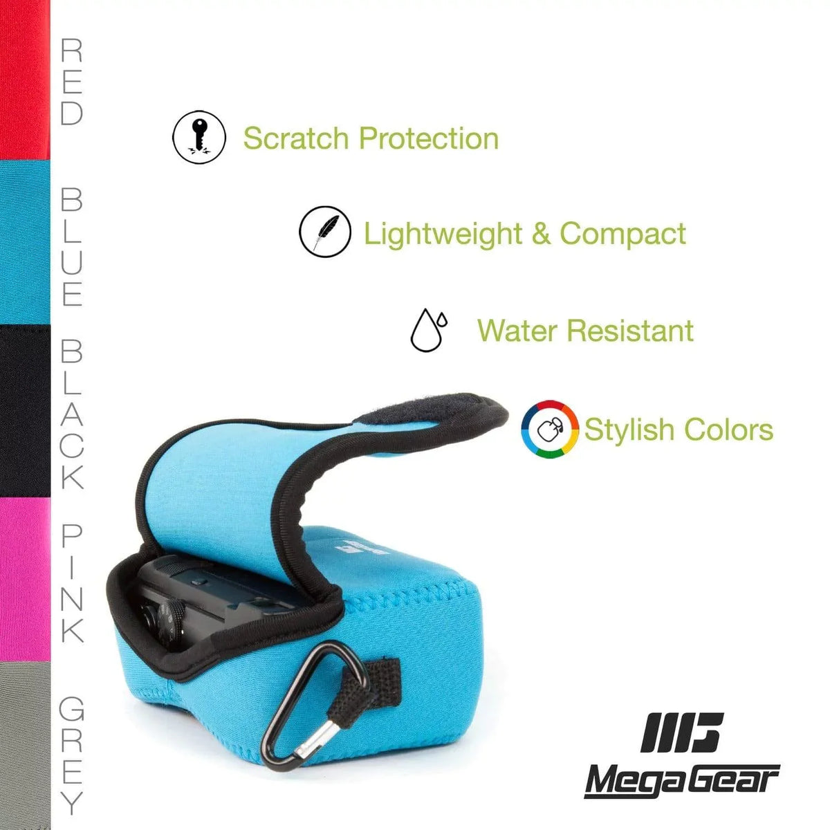 MegaGear  Cyber-shot DSC-RX100 VII, DSC-RX100 VI, DSC-RX100 V, DSC-RX100 IV, DSC-RX100 III, DSC-RX100 II Neoprene Camera Case