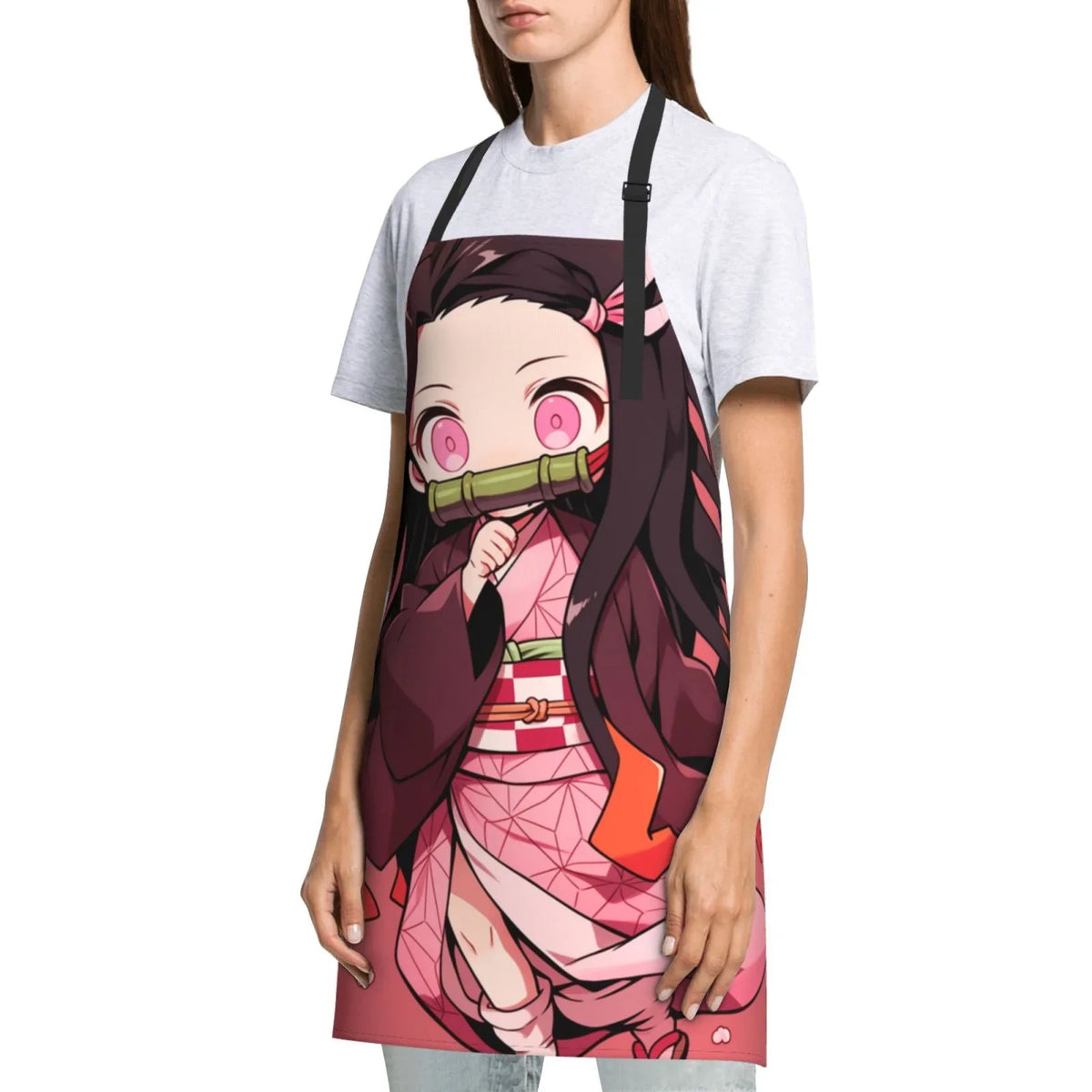 Demon Slayer Nezuko Kamado Waterproof Apron Home Decor For Kitchen/Cooking/Gardening/Painting/BBQ/Baking/Chef/Craftsman