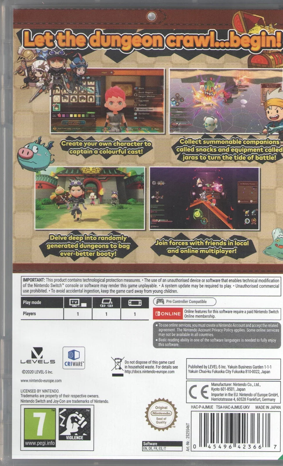 Snack World: The Dungeon Crawl Gold for Nintendo Switch