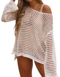 Swimsuit wrap Up for Women 2023 Summer Long Sleeve Mesh Crochet Beach Swimwear Bathing Suit protector Up Shermie