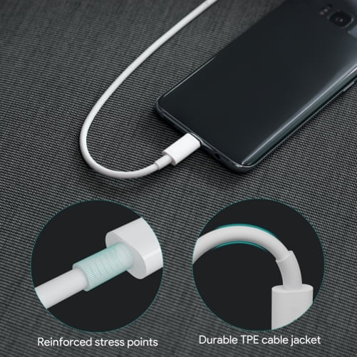 6ft USB-C Cable PD Type-C 18W Fast Home Charger w Holster Rugged Case Belt Clip for Nokia X100, G10 G300 - Nubia RedMagic 5S - OnePlus 7T, 6T, 8, 6, 9, Nord N200 5G N100 N10 5G, Pro, UW