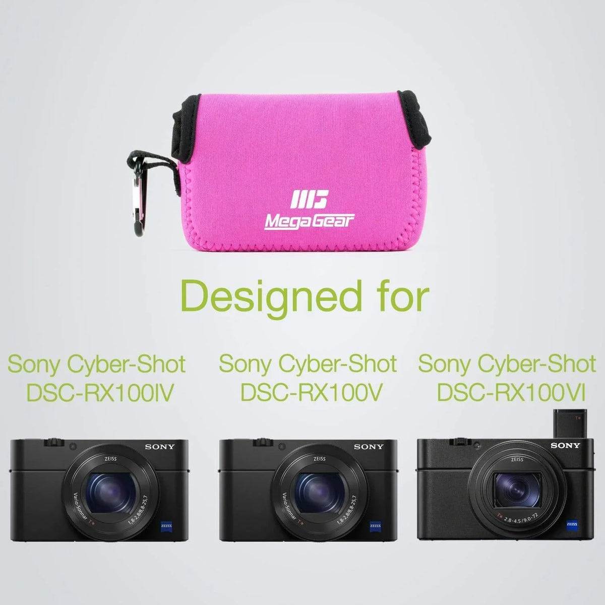 MegaGear  Cyber-shot DSC-RX100 VII, DSC-RX100 VI, DSC-RX100 V, DSC-RX100 IV, DSC-RX100 III, DSC-RX100 II Neoprene Camera Case