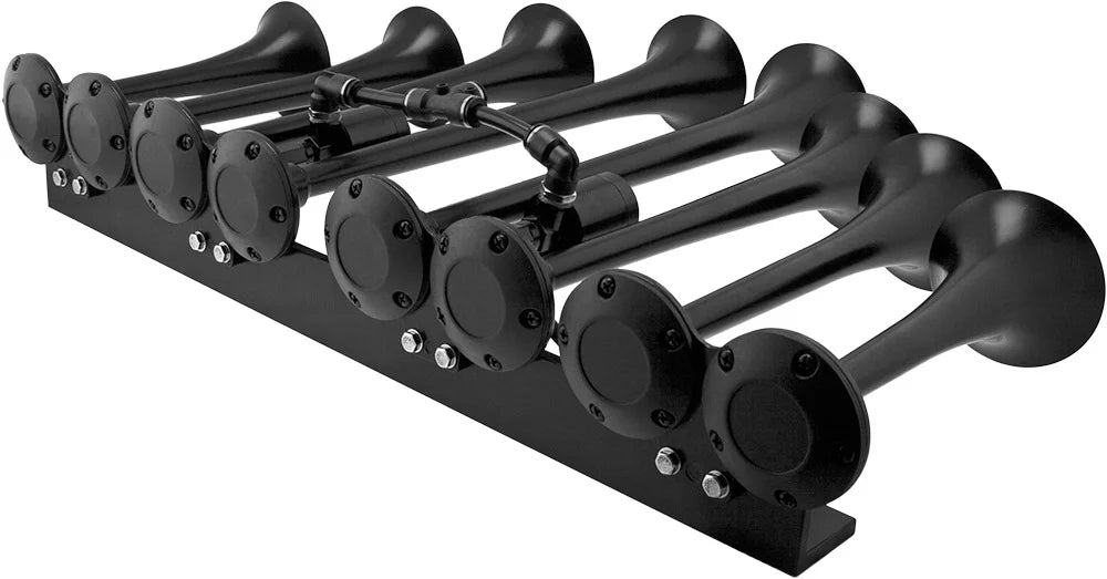 Complete Onboard System- 200psi Air Compressor, 3 Gallon Aluminum Tank, 8 Trumpets.Super Loud dB.Fits Vehicles like Pickup/Jeep VXO4830AB/8124XB. Vixen Horns OCTOPOD Train Horn Kit for Trucks/Car/Semi