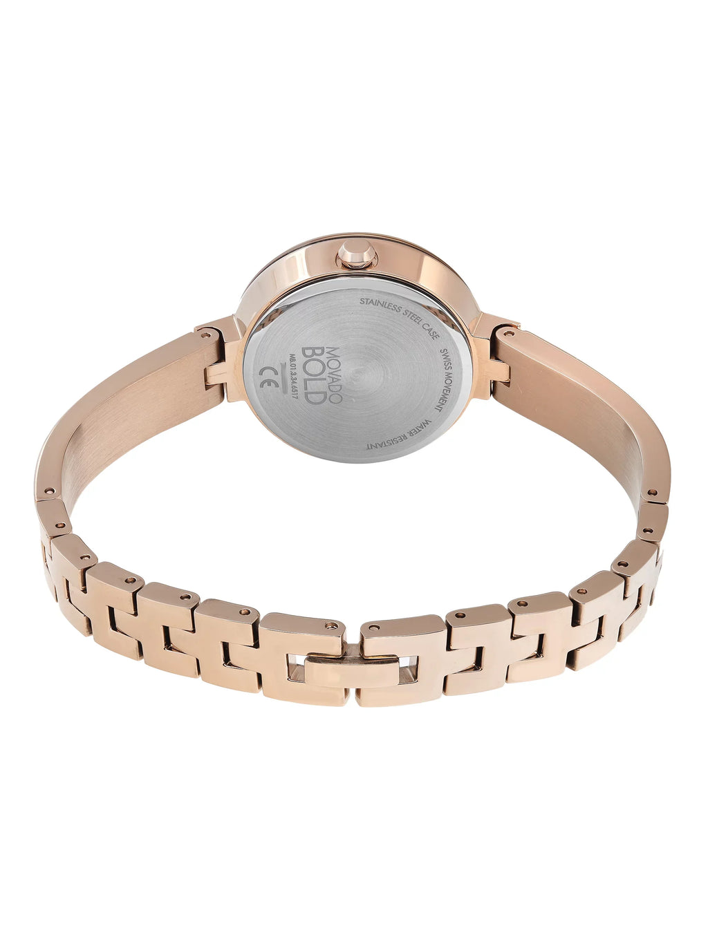 Movado Bold 28mm Rose Gold Tone Steel MOP Dial Quartz Ladies Watch 3600628
