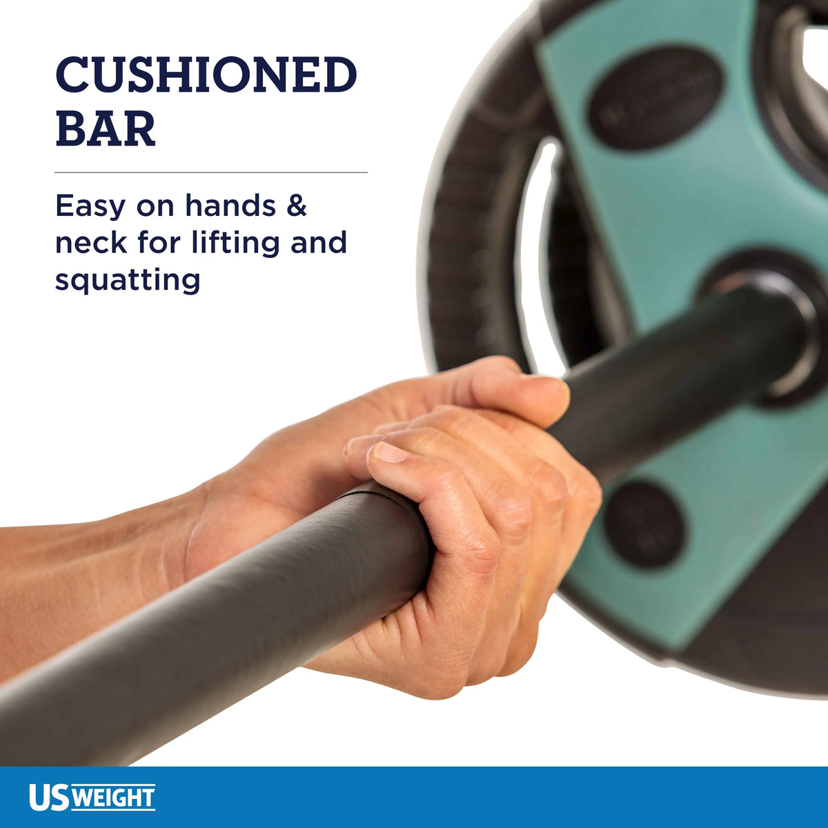 Weight Set with 55-inch Bar and Grip Weight Plates. US Weight 54 lb
