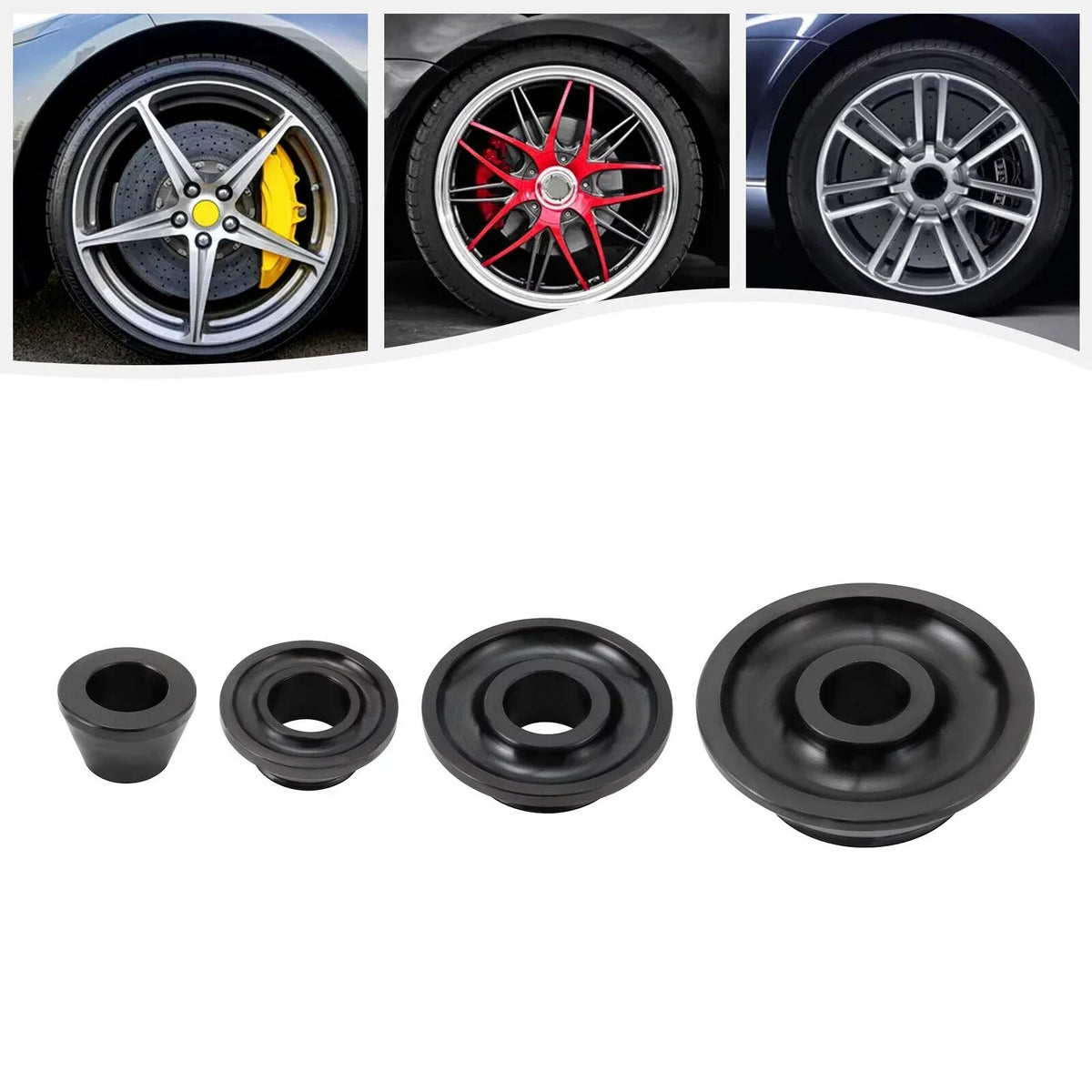 36mm Tire Balancer Cones Set Wheel Balancer Adapter Cones 45-gauge Steel 4 Sizes