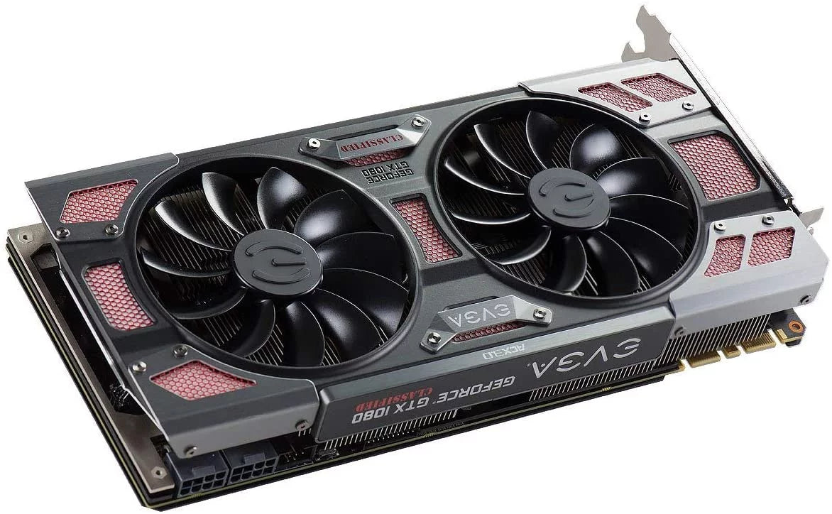 EVGA GeForce GTX 1080 CLASSIFIED GAMING ACX 3.0 8GB GDDR5X RGB LED 10 CM Fan 14 Power Phases Double BIOS DX12 OSD Support (PXOC) Video Graphics Card 08G-P4-6386-KR