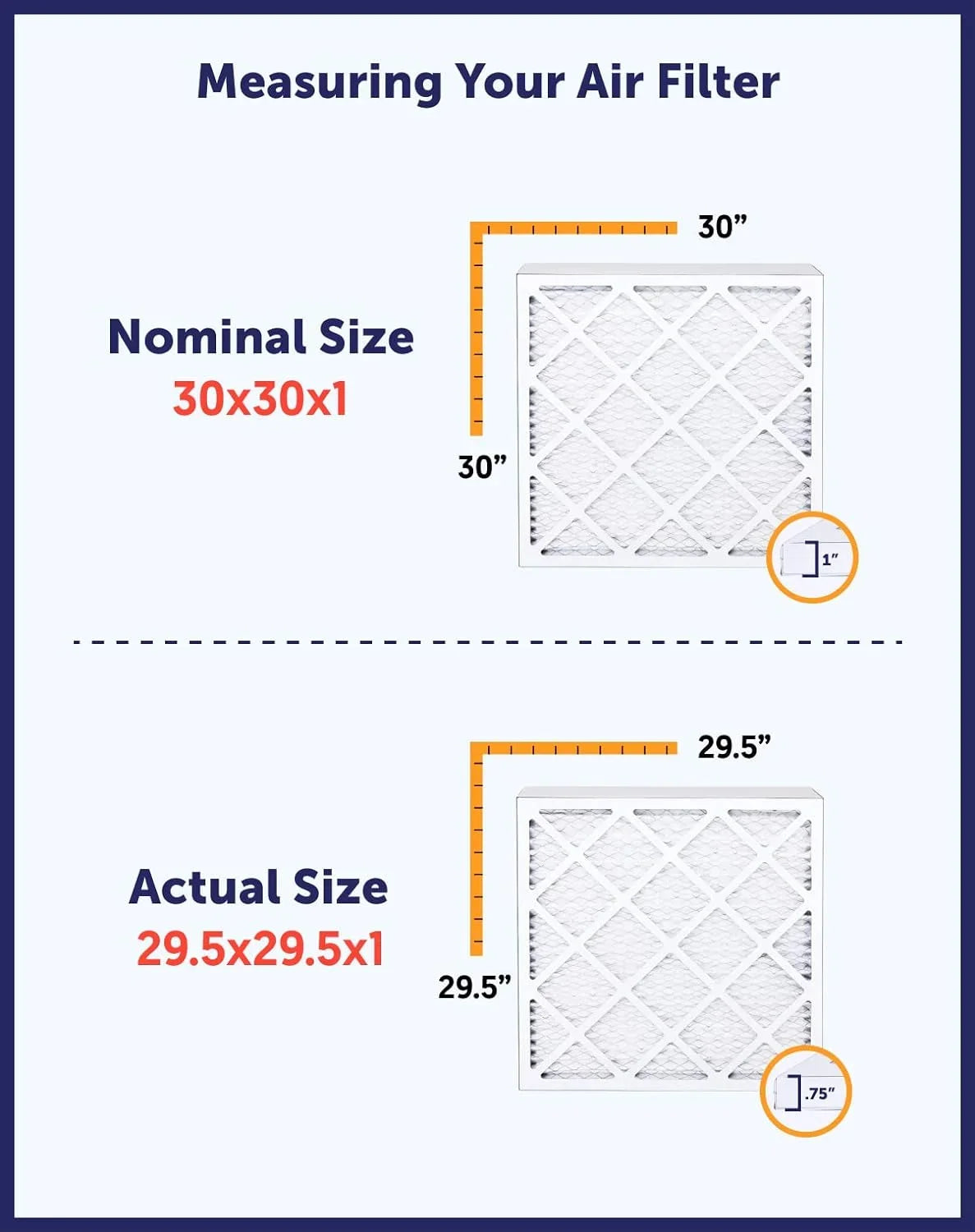 Filter King 10.5x24.5x1 Air Filter | 4-PACK | MERV 8 HVAC Pleated A/C Furnace Filters | MADE IN USA | Actual Size: 10.5 x 24.5 x .75"