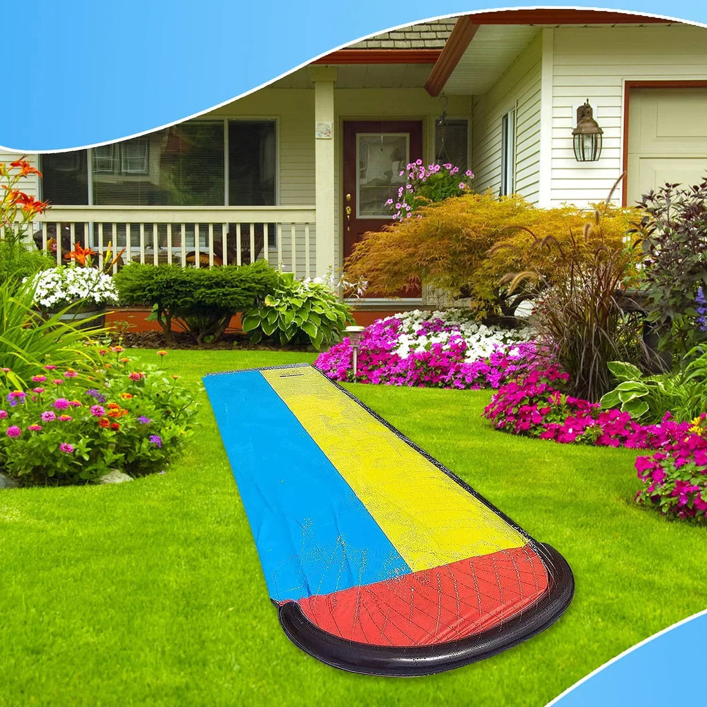 Edele 15.5ft liquid Slide Summer Fun for Lawn Inflatable Crash Pad