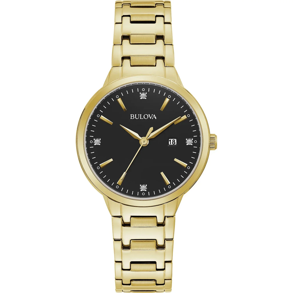 Bulova Women's Gold-Tone Stainless Steel Bracelet Watch 97P147
