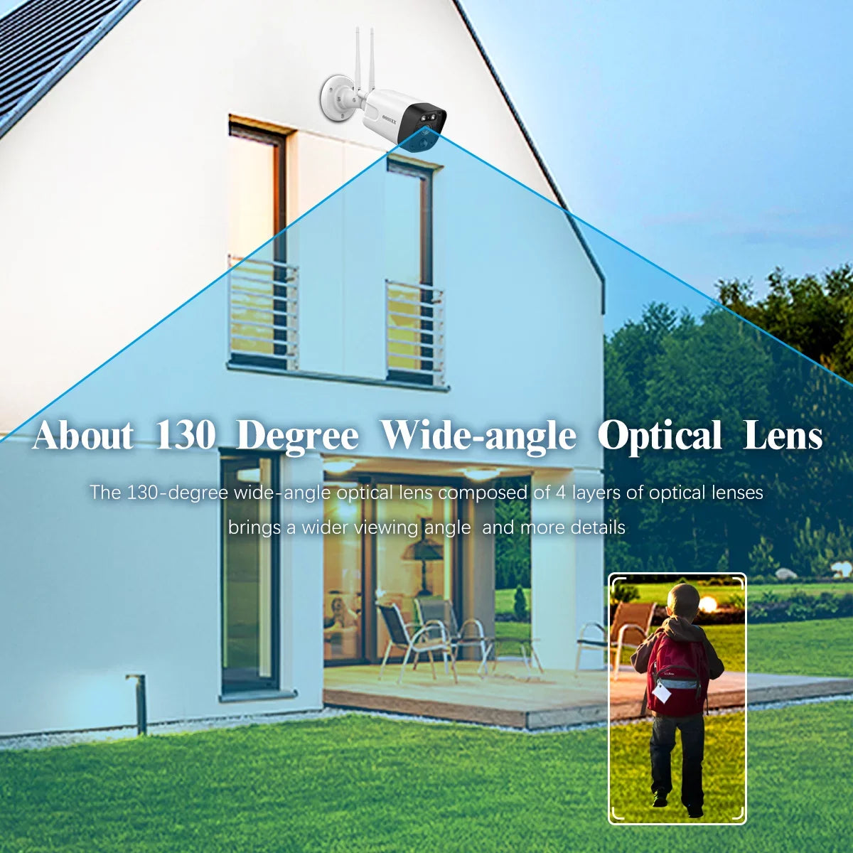 OOSSXX 5MP security cameras wireless wifi,2PcsOutdoor camera PIR Detection, Security Cameras Wireless Wifi 2-Way Audio Dual Antennas