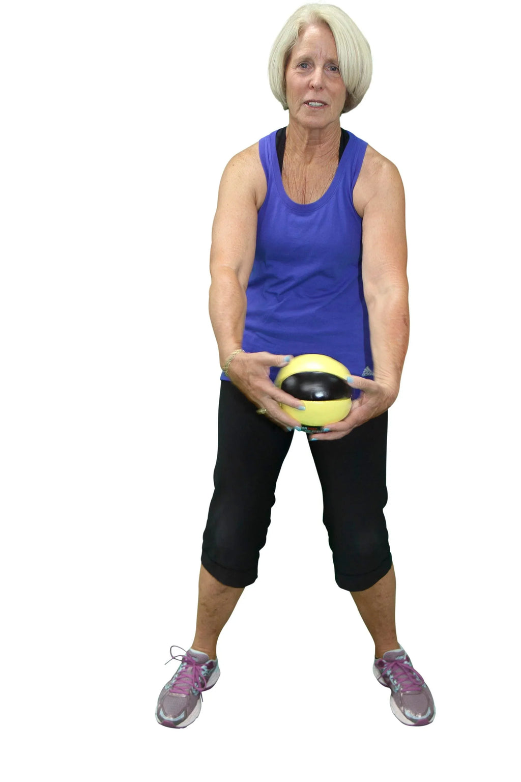 Sportime Strength Medicine Ball, 2 Pounds, 6 Inches, Yellow and Black