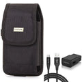 Holster Rugged Case Belt Clip w 6ft USB Cable Type-C Fast Home Charger for  Redmi Note 7 10 Pro, Mi 9T - ZTE Blade Z Max X1 5G 10, Axon 10 Pro, 11 Prime 2S
