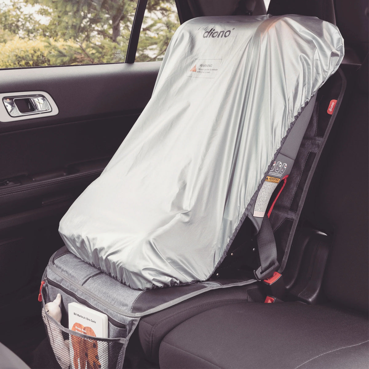 Diono Ultra Mat Car Seat Protector, Crash Tested, aqua immune, Gray