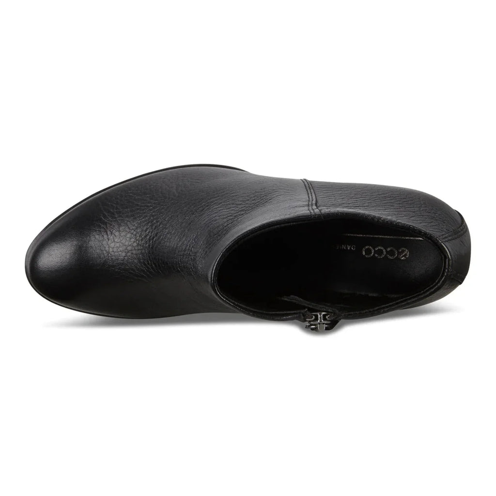 Ecco Women's Black Leather Western liquid impervious Ankle Booties