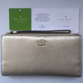 Kate Spade Blake Street Dot Eliza Wristlet Wallet Gold