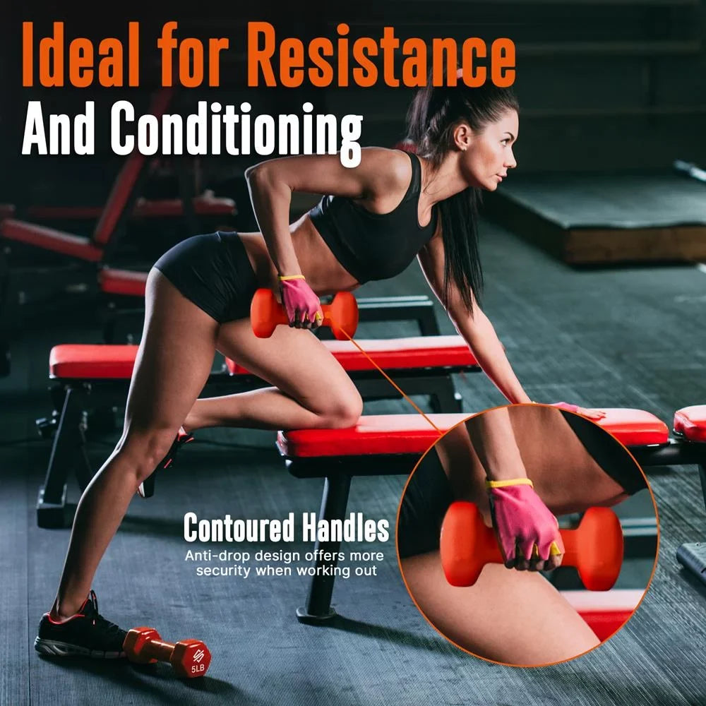 Neoprene Coated Dumbbell Set with Stand, Colour Gray, Black and Orange All Purpose Hand Weight Anti-Slip Hex Shape Dumbbell. 20 lbs