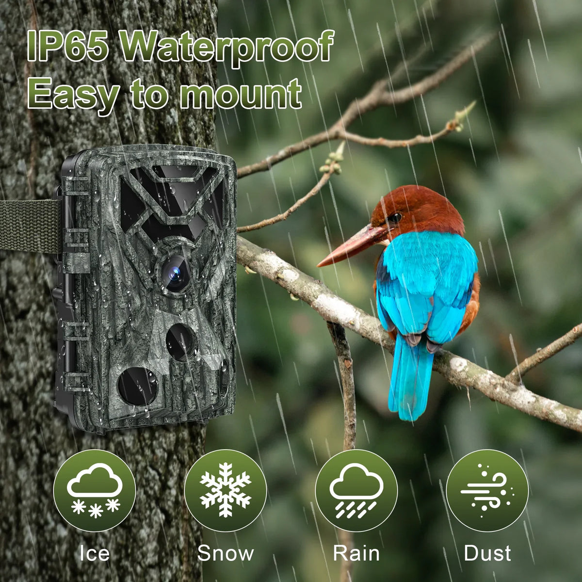 SUNOYAR Wifi Trail Camera, 48MP 1080P Trail Cameras with Night Vision Motion Activated Waterproof, 120° Wide Angel 2.0" LCD Game Camera for Hunting Home Security